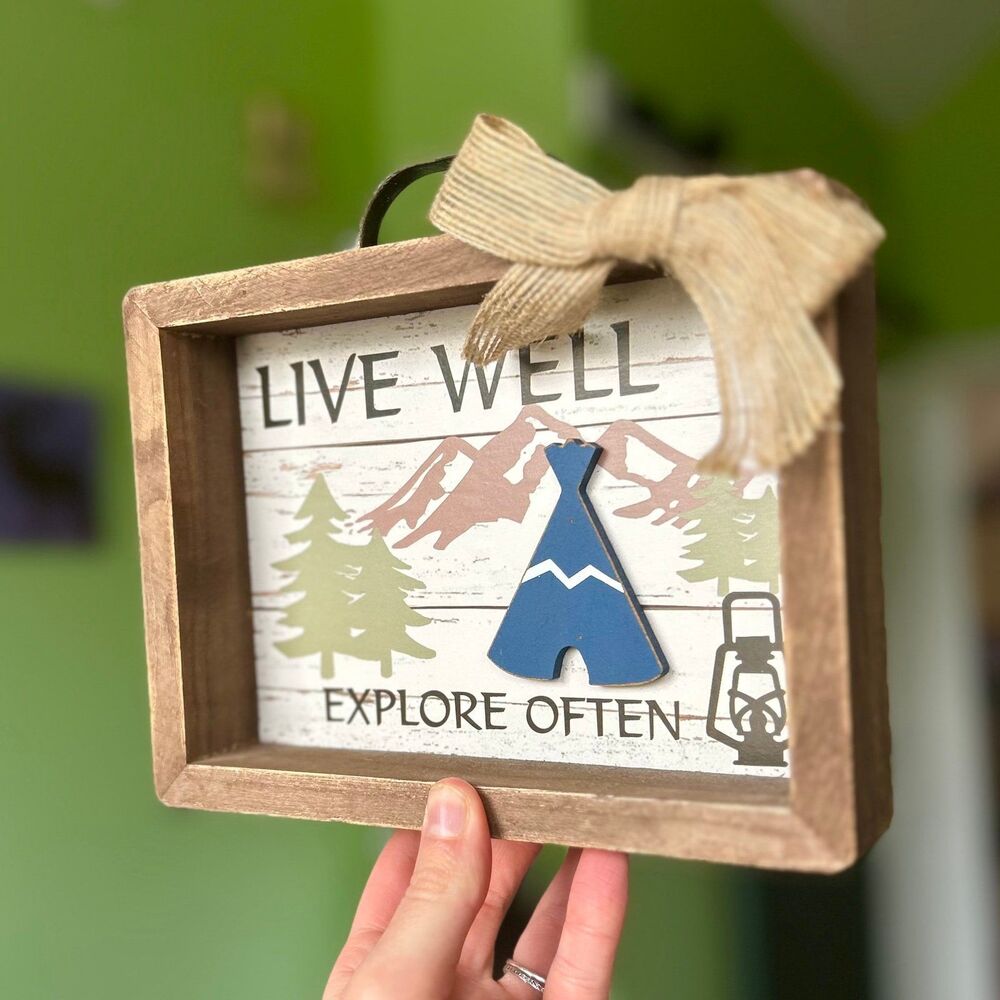Wooden Rustic Cabin Cozy Woods Camping Wall Decor Accent - Picture 2 of 5